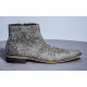 Exotic Print Grey Leather Texan Boot