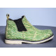 Exotic Print Lime Leather Boot