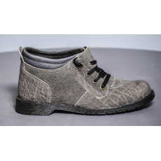 Exotic Print Grey Ladies Leather Boot
