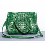 Cyprus Green Crocodile Horn Executive Handbag