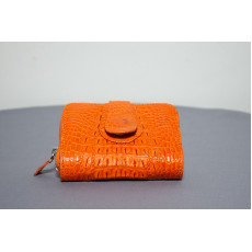 Tangerine Crocodile Horn Bag Purse